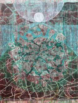 Pleine lune Xylogravure 60 x 80 500